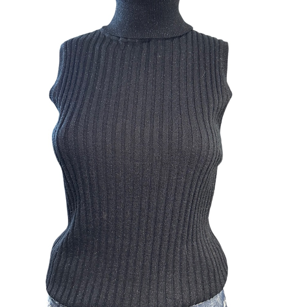 Express Black Ribbed Knit Cardigan - Picture 3 of 5